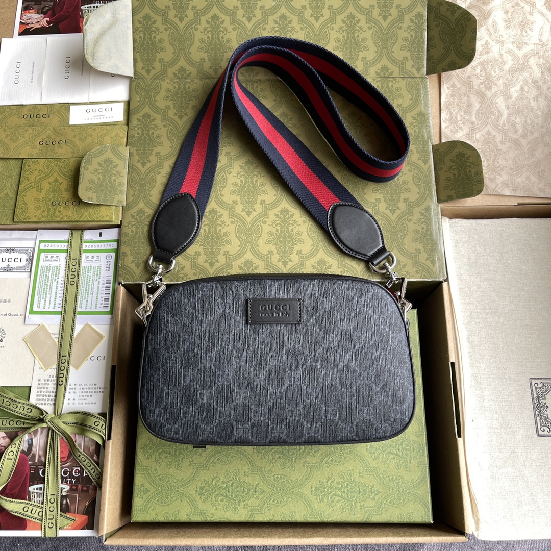 [Gucci] 구찌 GG 숄더백 블랙 그레이