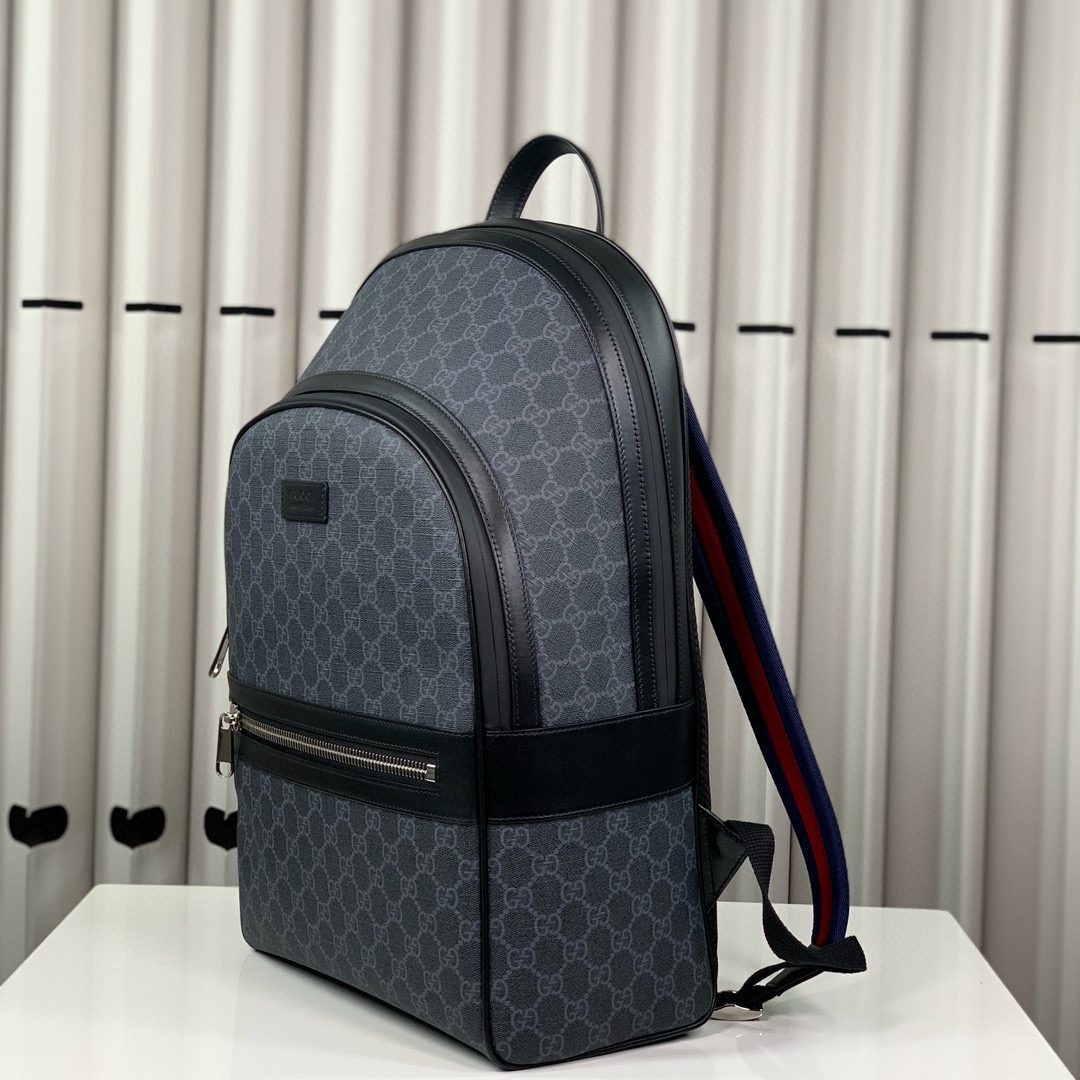 [Gucci] 구찌 블랙 수프림 GG 디테일 백팩