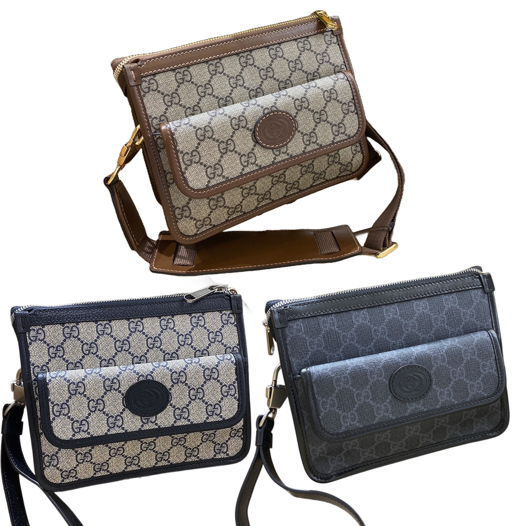 [Gucci] 구찌 GG 레트로 인터로킹 메신저백