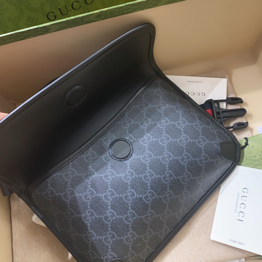 [Gucci] 구찌 GG 수프림 벨트백 블랙