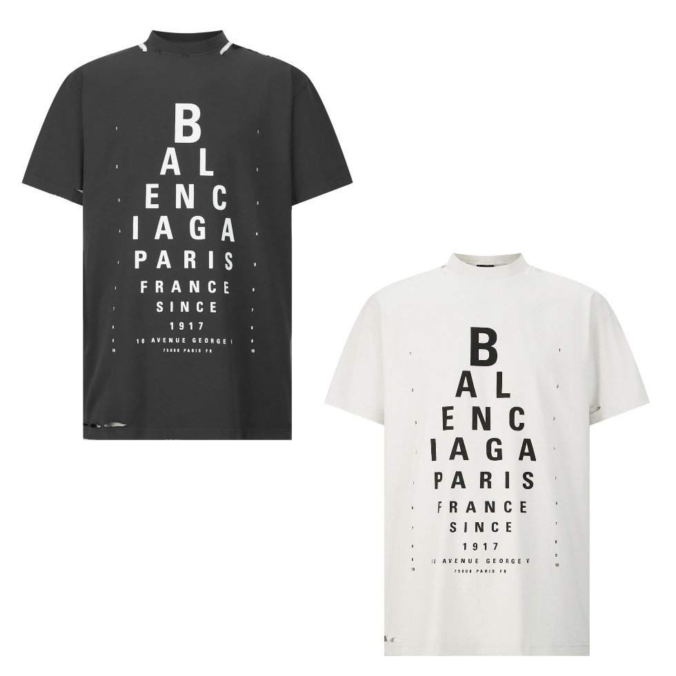 [Balenciaga] 발렌시아가 옵티컬 코튼 티셔츠