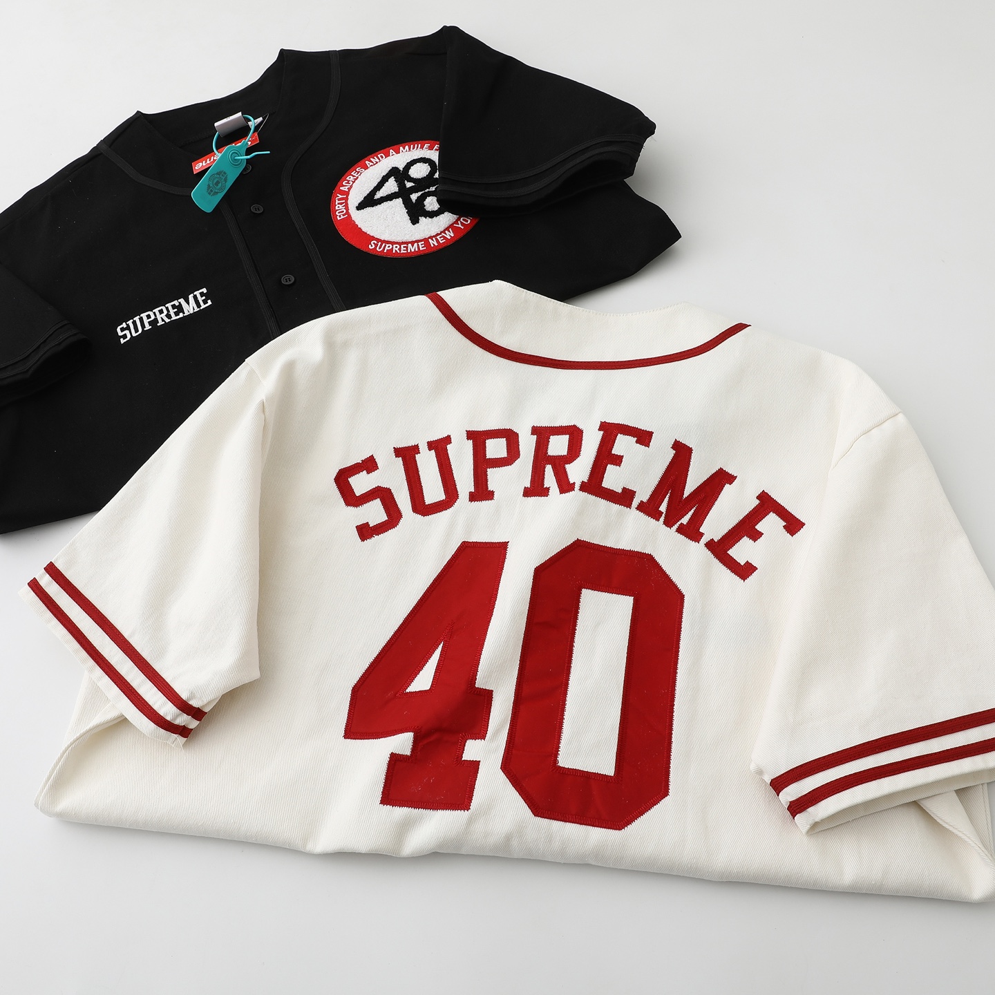 [Supreme] 슈프림 x 40 에이커스 트윌 베이스볼 저지