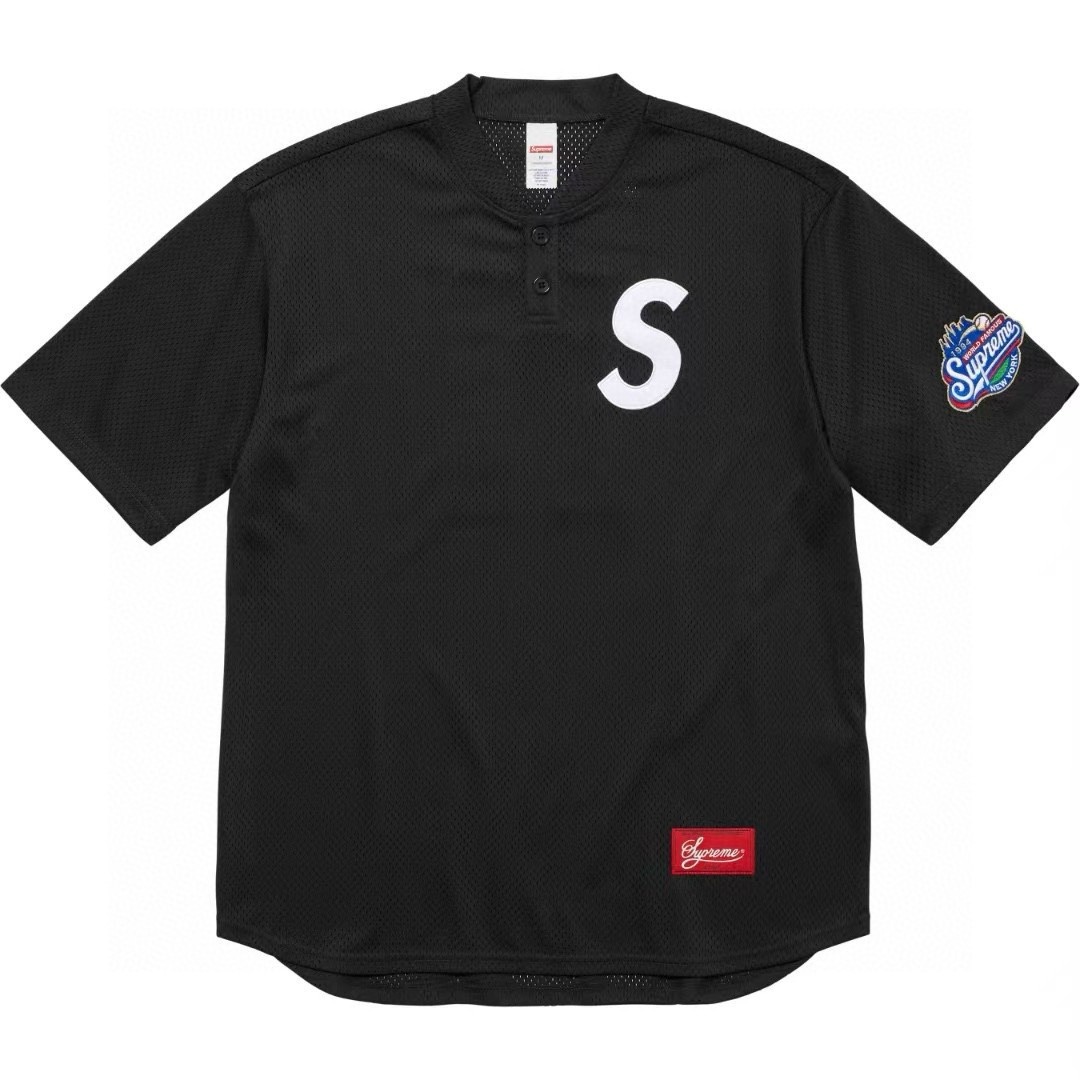 [SUPREME] 슈프림 S 로고 베이스볼 헨리 저지