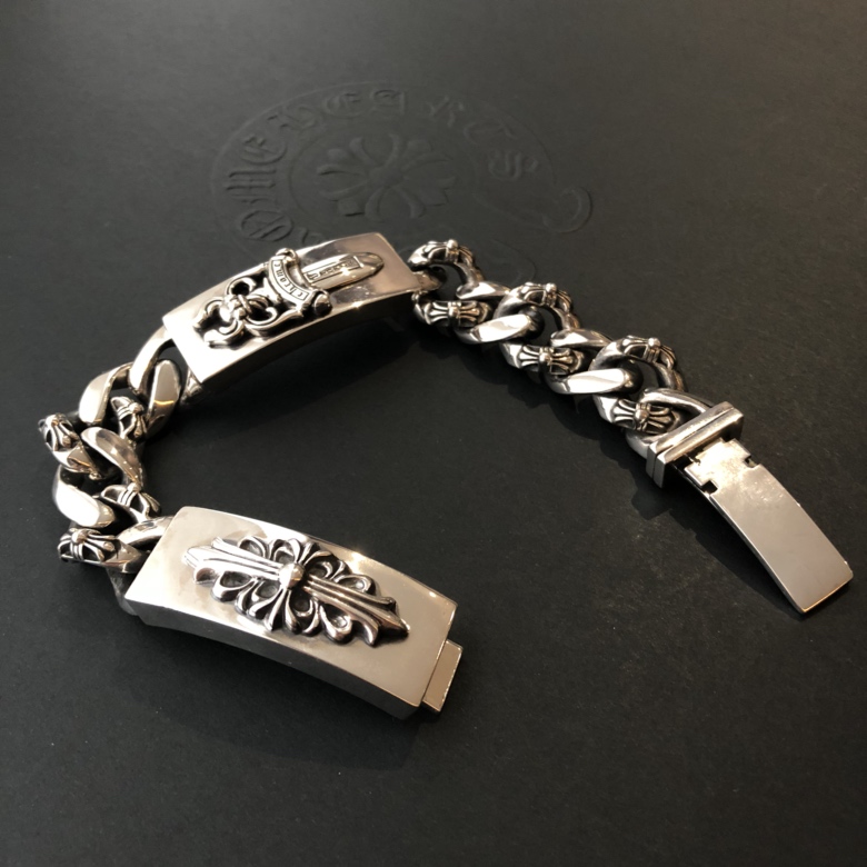 [Chrome Hearts] 크롬하츠 더블 ID 팬시 체인 클립 팔찌