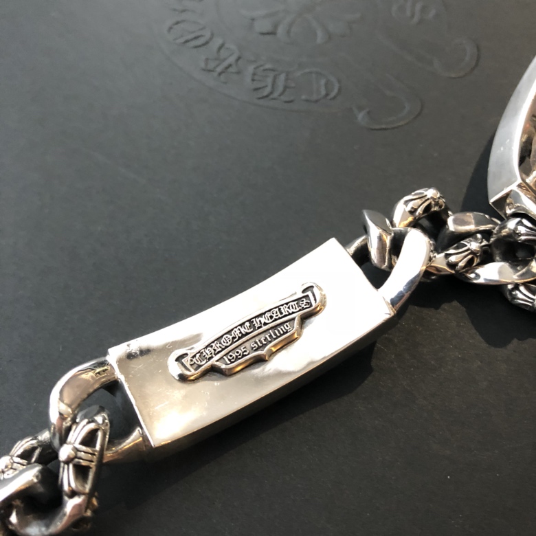 [Chrome Hearts] 크롬하츠 더블 ID 팬시 체인 클립 팔찌