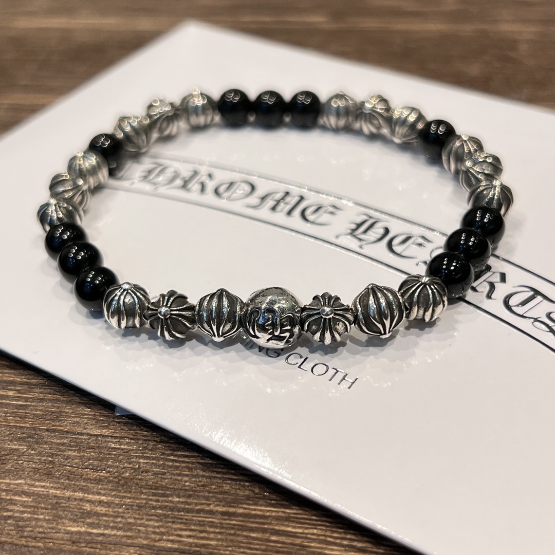[ChromeHearts] 크롬하츠 크로스 오닉스 팔찌