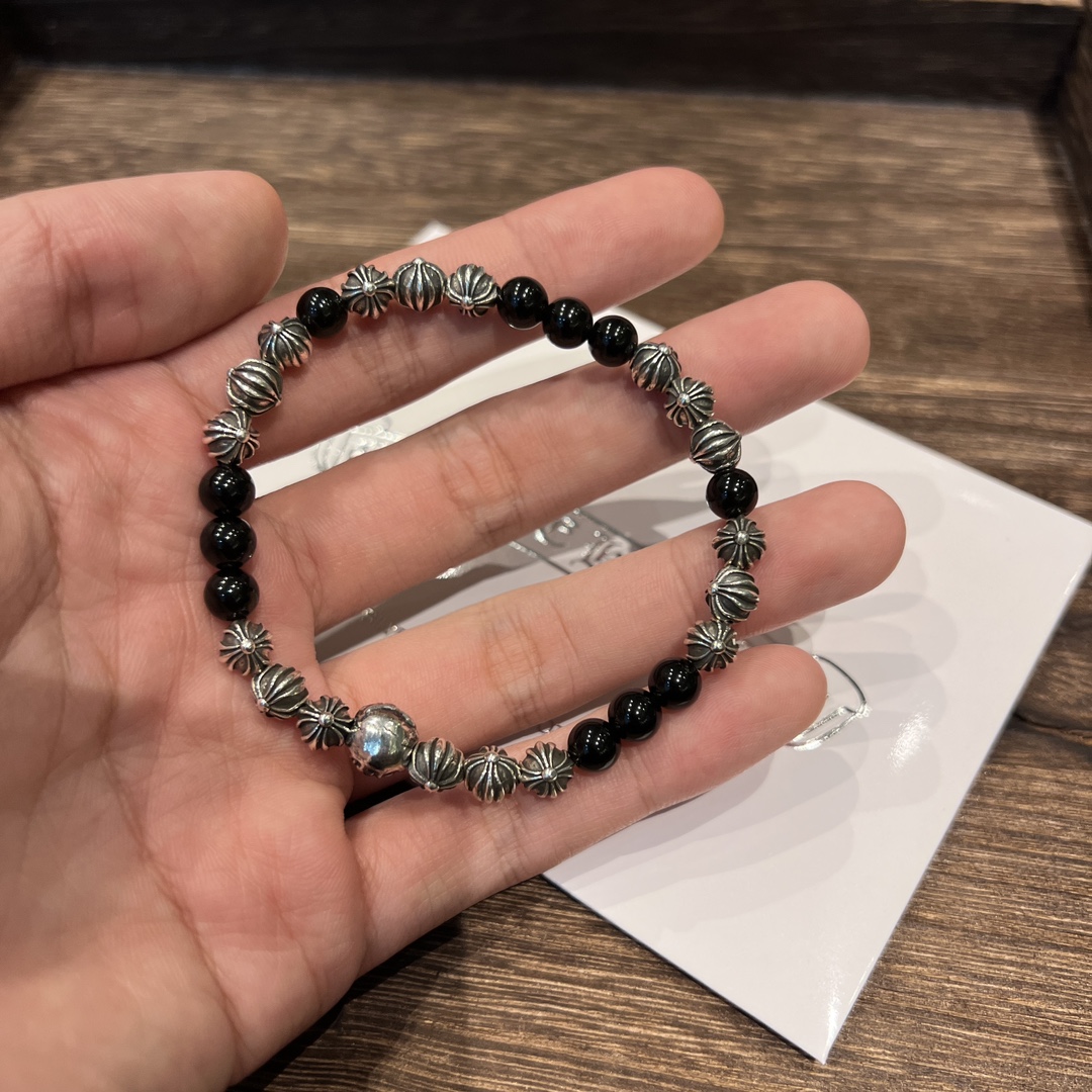 [ChromeHearts] 크롬하츠 크로스 오닉스 팔찌