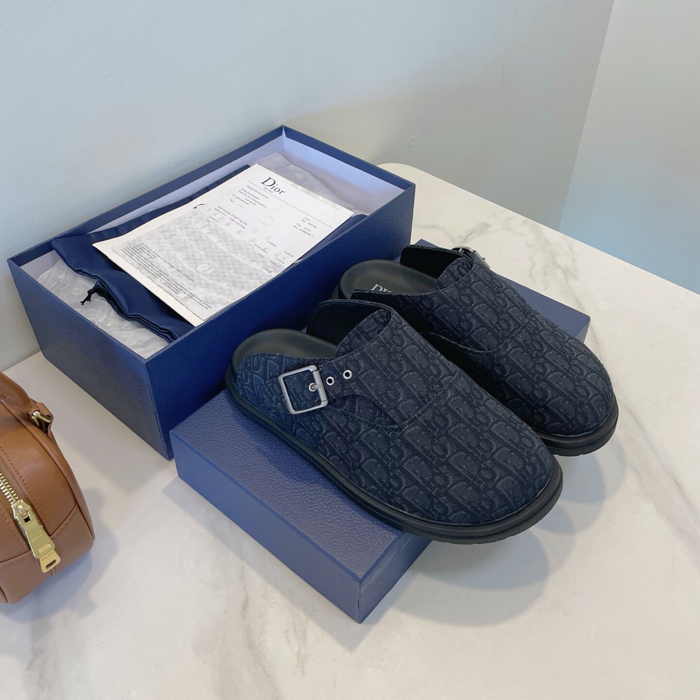 [Dior] 디올 오블리크 아쿠아 자카드 뮬