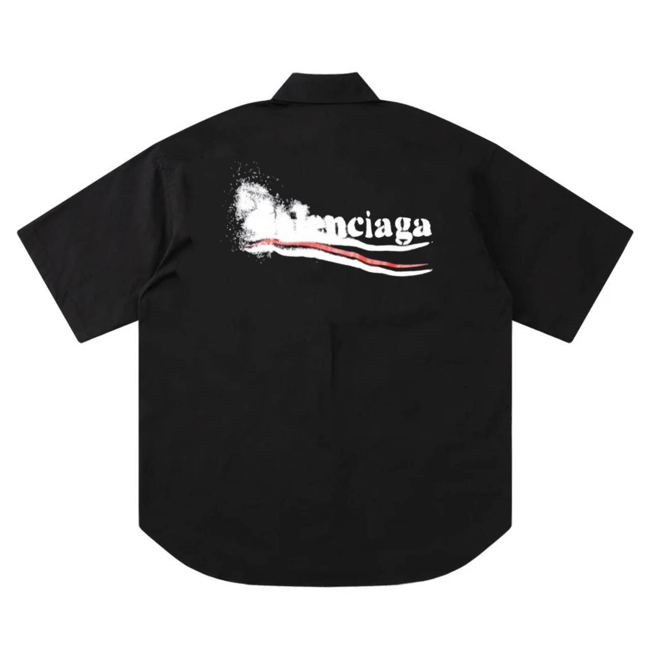 [Balenciaga] 발렌시아가 폴리티컬 스텐실 라지 핏 쇼츠 슬리브 셔츠