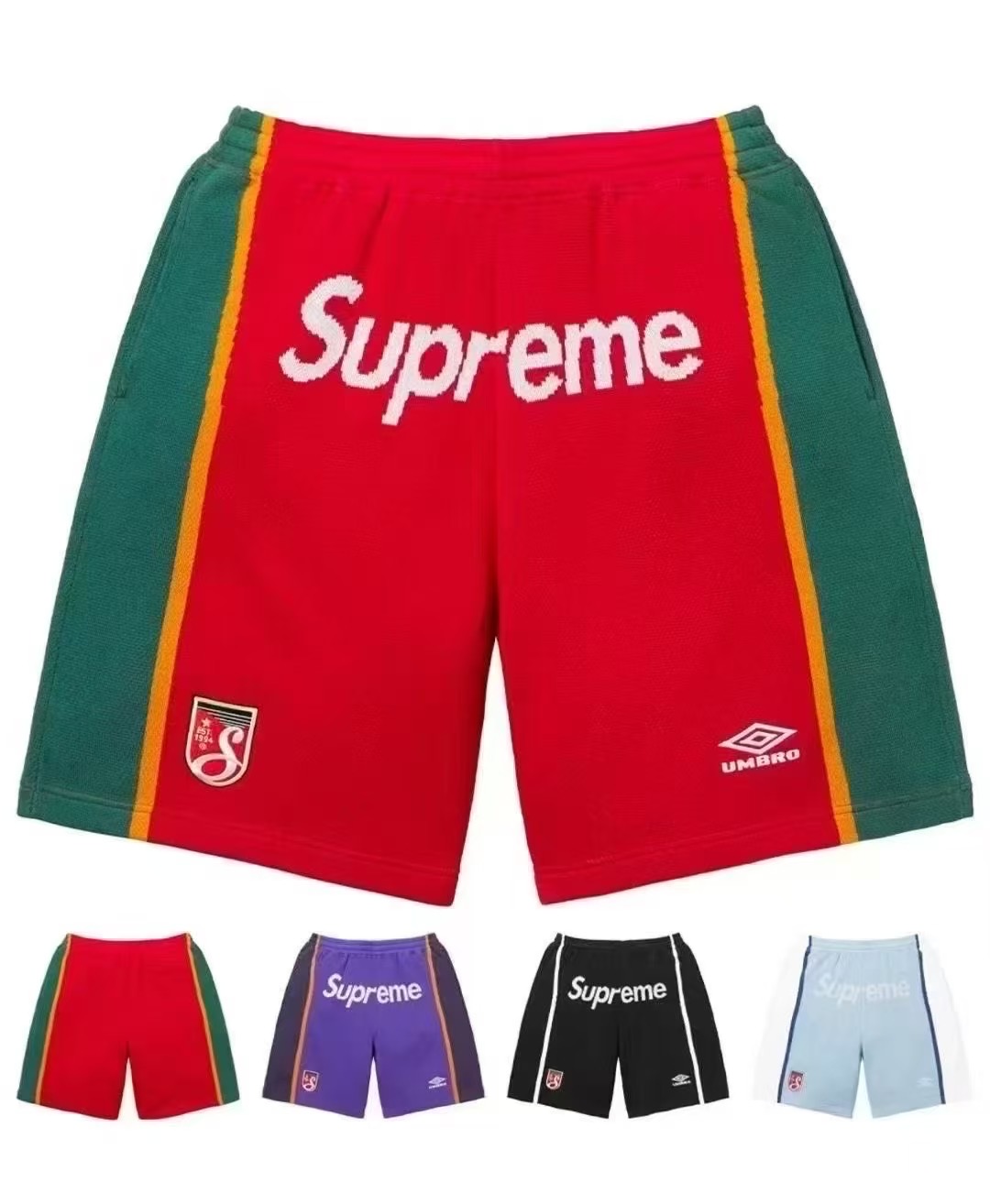 [Supreme] 슈프림 x 엄브로 니트 사커 쇼츠