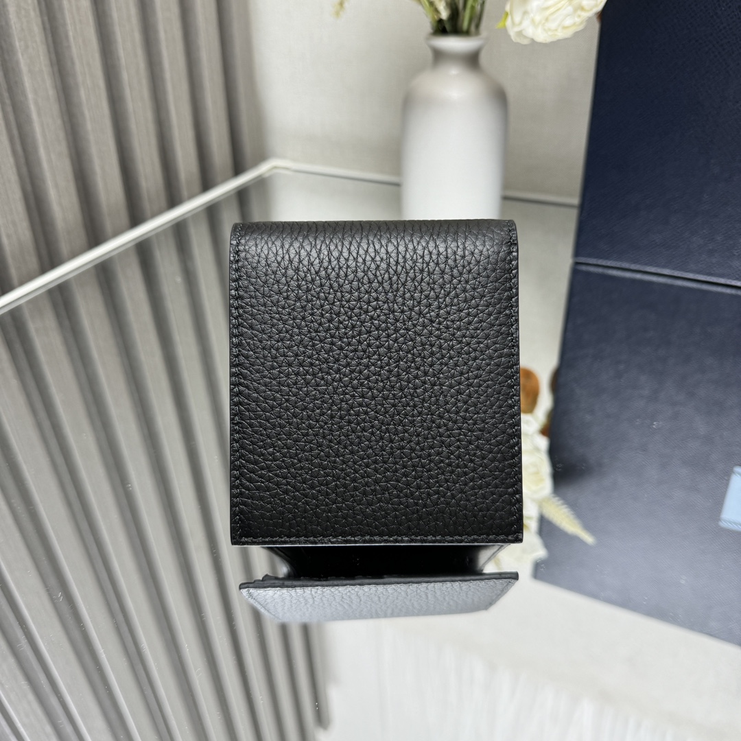 [Prada] 프라다 레더 월렛 블랙