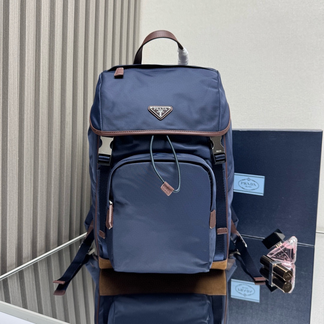[Prada] 프라다 리나일론 앤 레더 백팩 -4Color