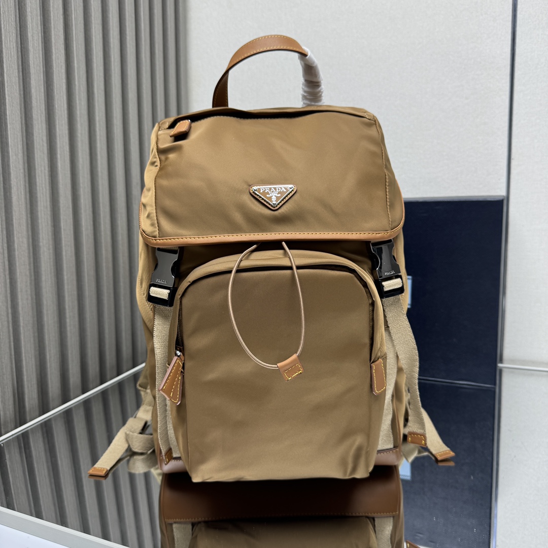 [Prada] 프라다 리나일론 앤 레더 백팩 -4Color