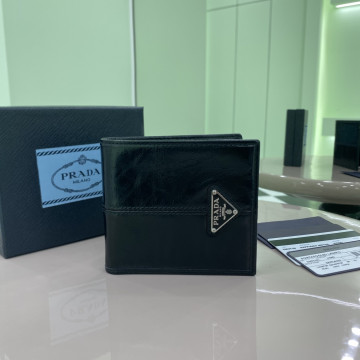 [Prada] 프라다 삼각로고 플라크 반지갑