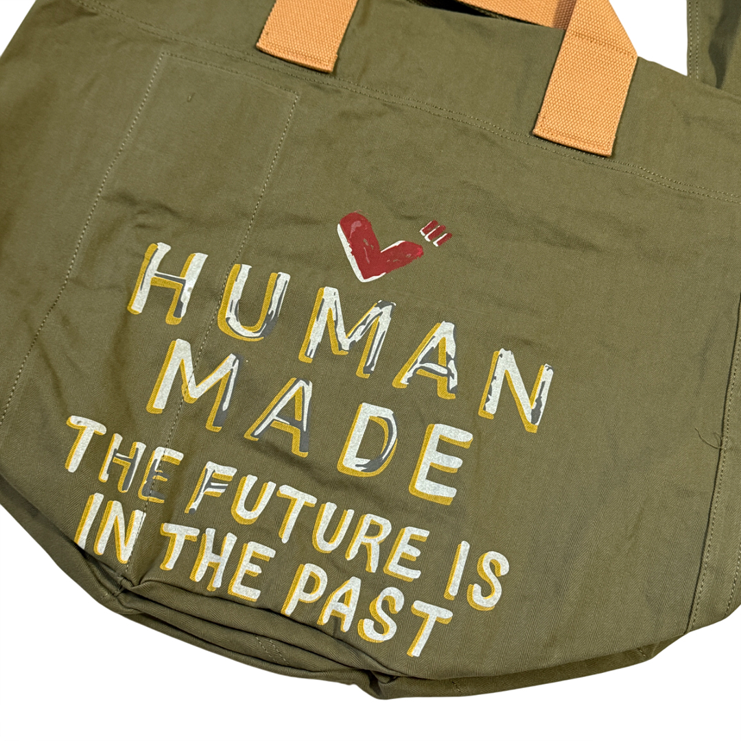 [HumanMade] 휴먼메이드 토트백 -올리브 드랩
