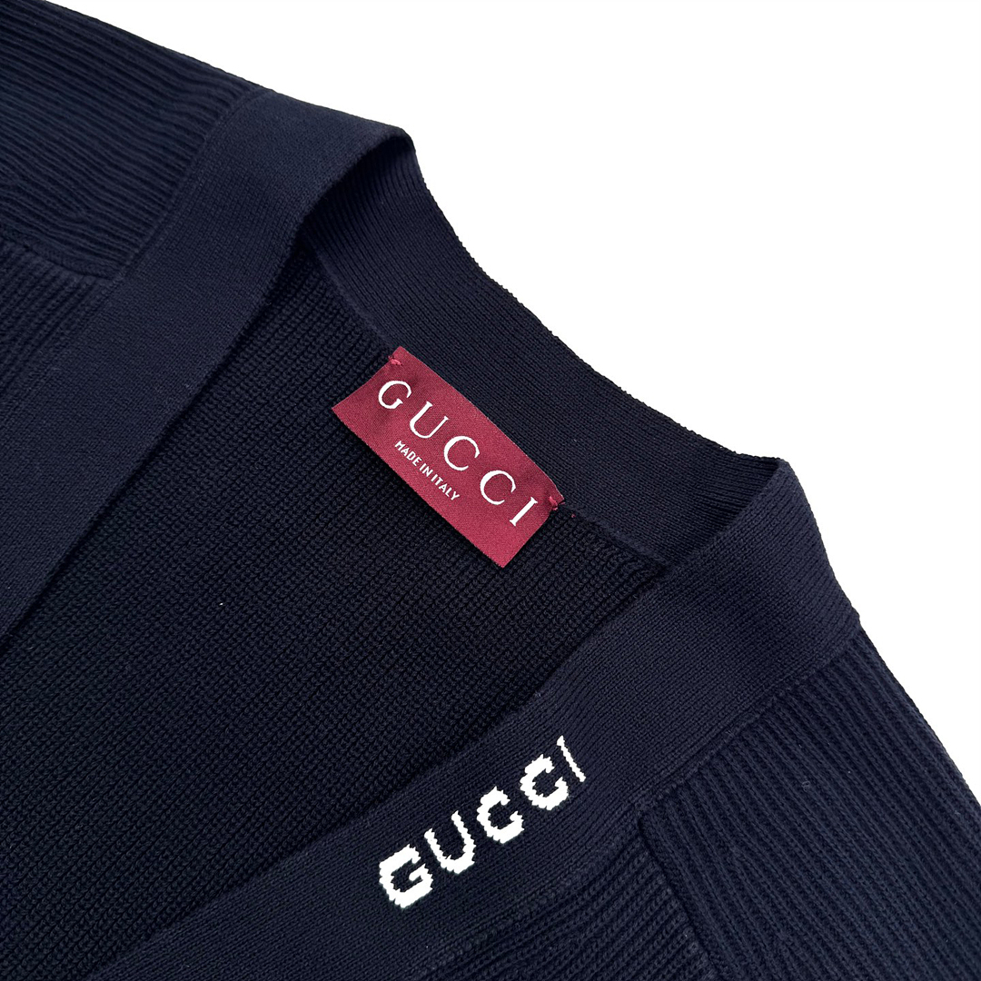 [Gucci] 구찌 인타르시아 실크 코튼 니트 가디건