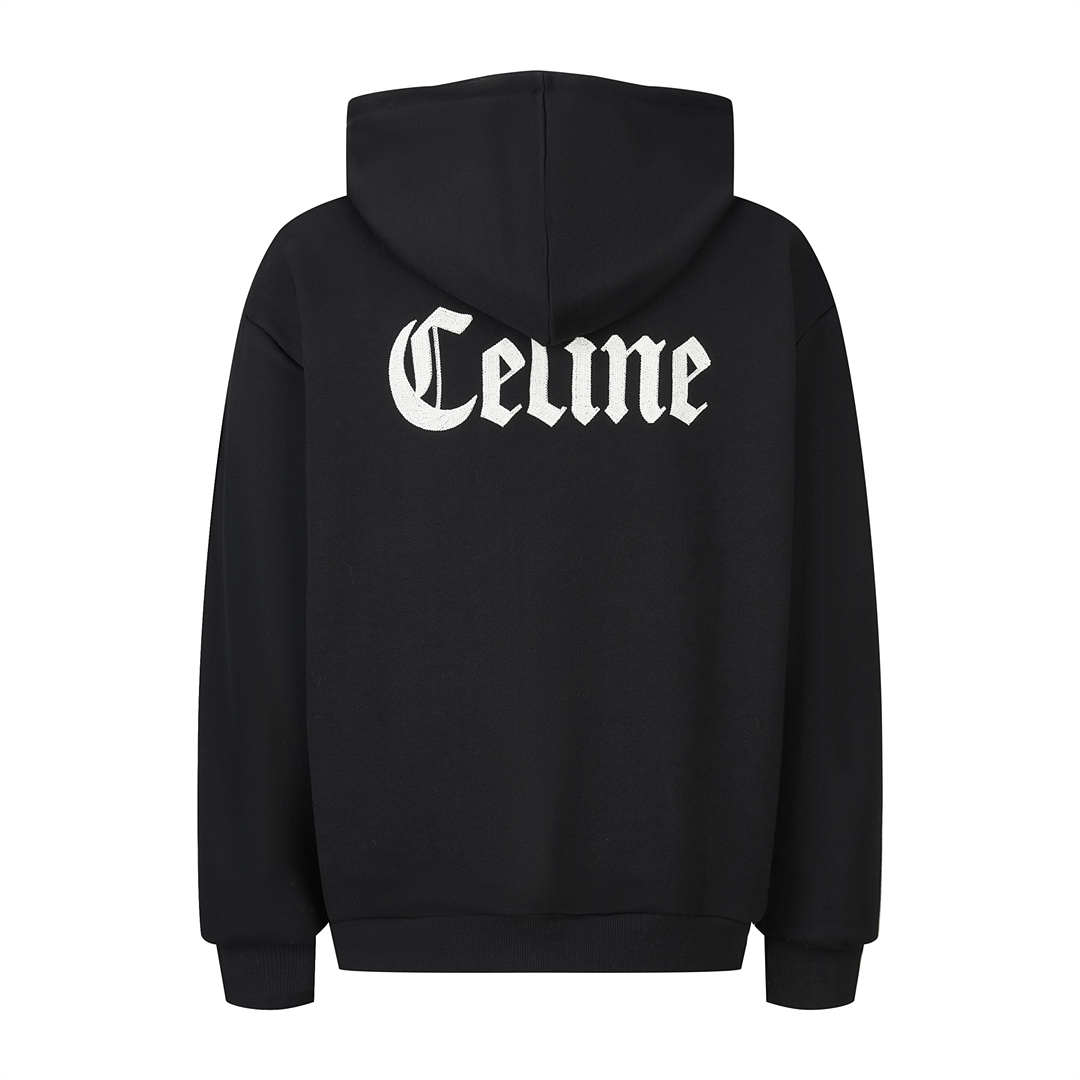 [Celine] 셀린느 로고 자수 풀집업 후디