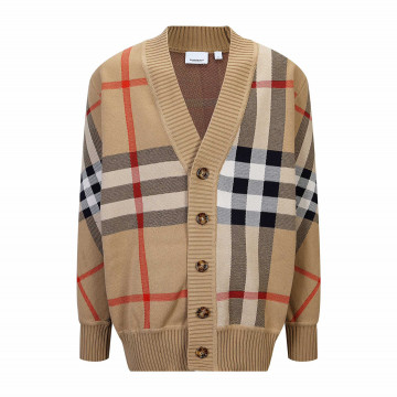 [Burberry] 버버리 체크 울 블렌드 가디건