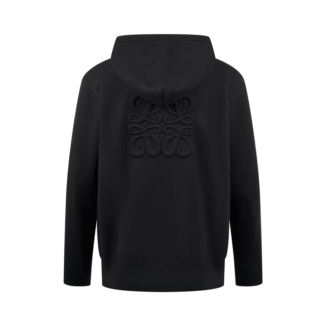 [LOEWE] 로에베 아나그램 집업 후디 울 블랙