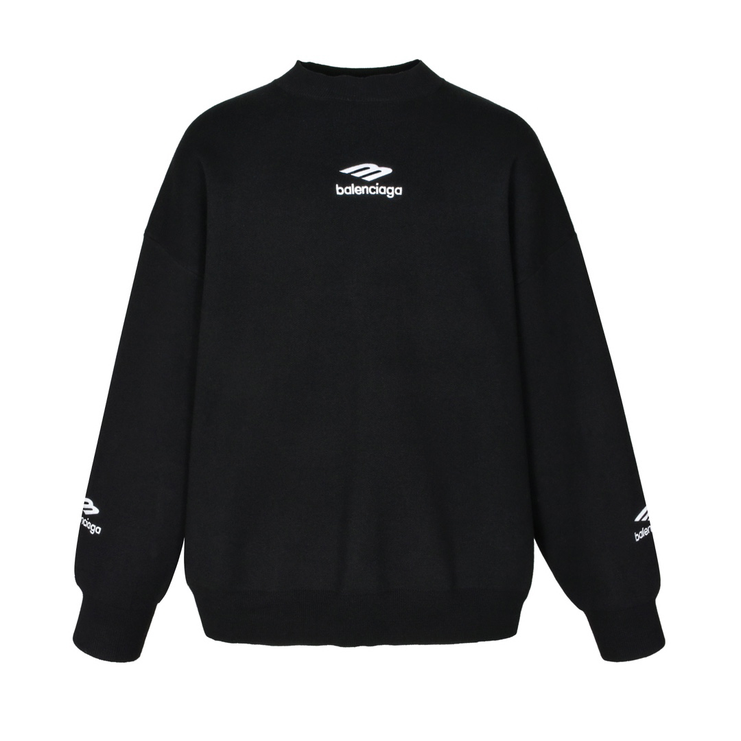 [Balenciaga] 발렌시아가 3B 로고 크루넥 니트웨어