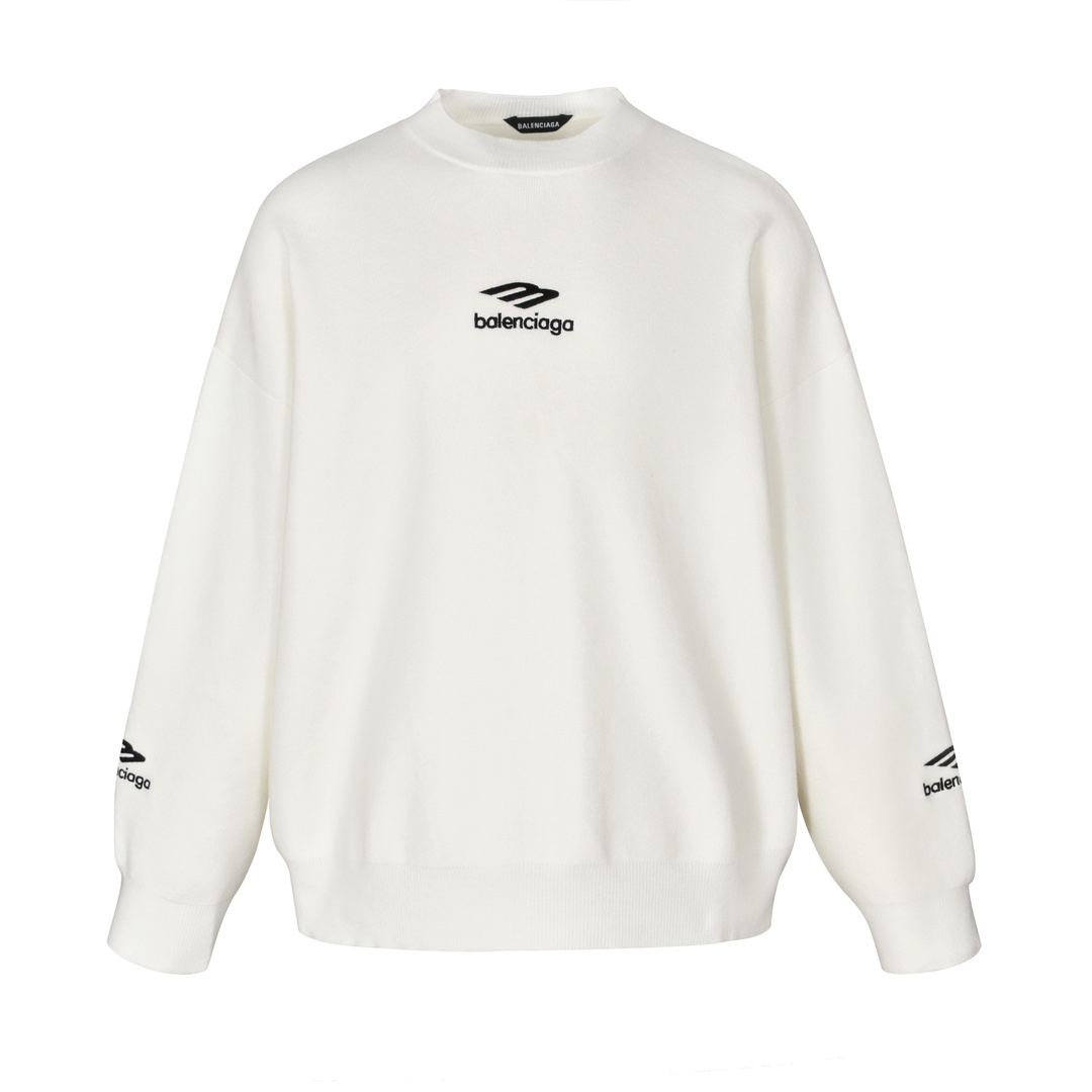 [Balenciaga] 발렌시아가 3B 로고 크루넥 니트웨어
