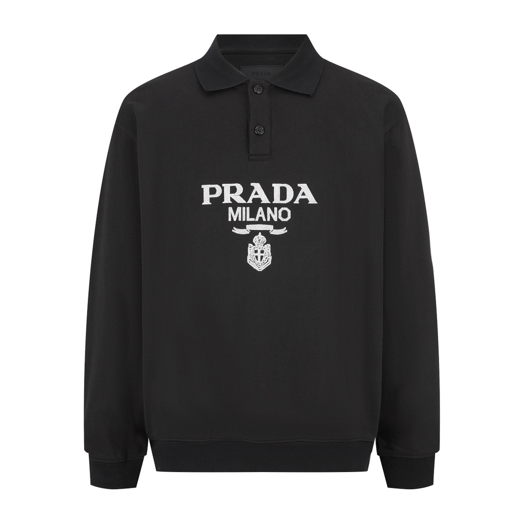 [Prada] 프라다 로고 코튼 폴로 셔츠