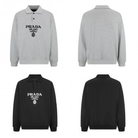 [Prada] 프라다 로고 코튼 폴로 셔츠