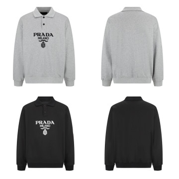 [Prada] 프라다 로고 코튼 폴로 셔츠