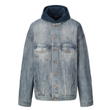[Balenciaga] 발렌시아가 하이브리드 데님 후디 자켓