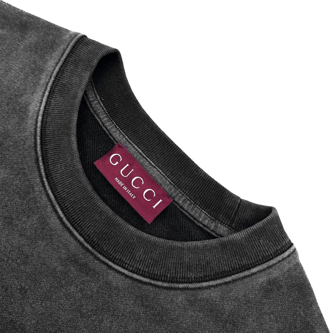 [Gucci] 구찌 블랙 자수 저지 스웨트셔츠