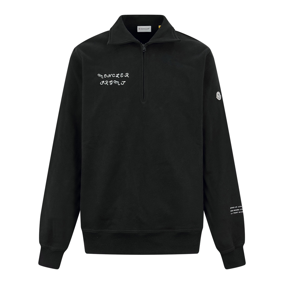 [Moncler] 몽클레어 프라그먼트 히로시 후지와라 블랙 코튼 집업 스웨트 셔츠