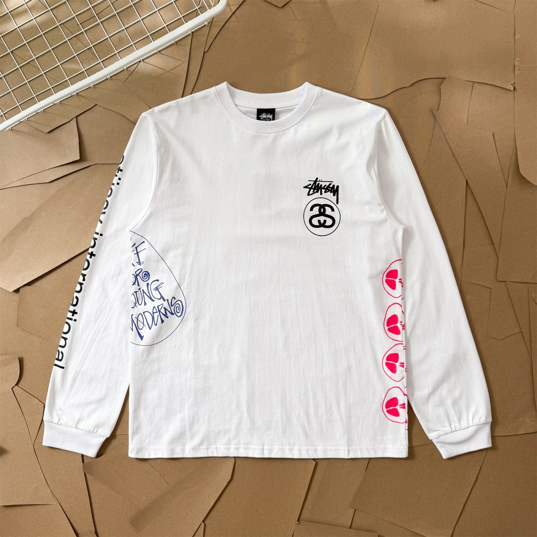 [Stussy] 스투시 테스트 스트라이크 피그먼트 다이드 롱슬리브 티셔츠