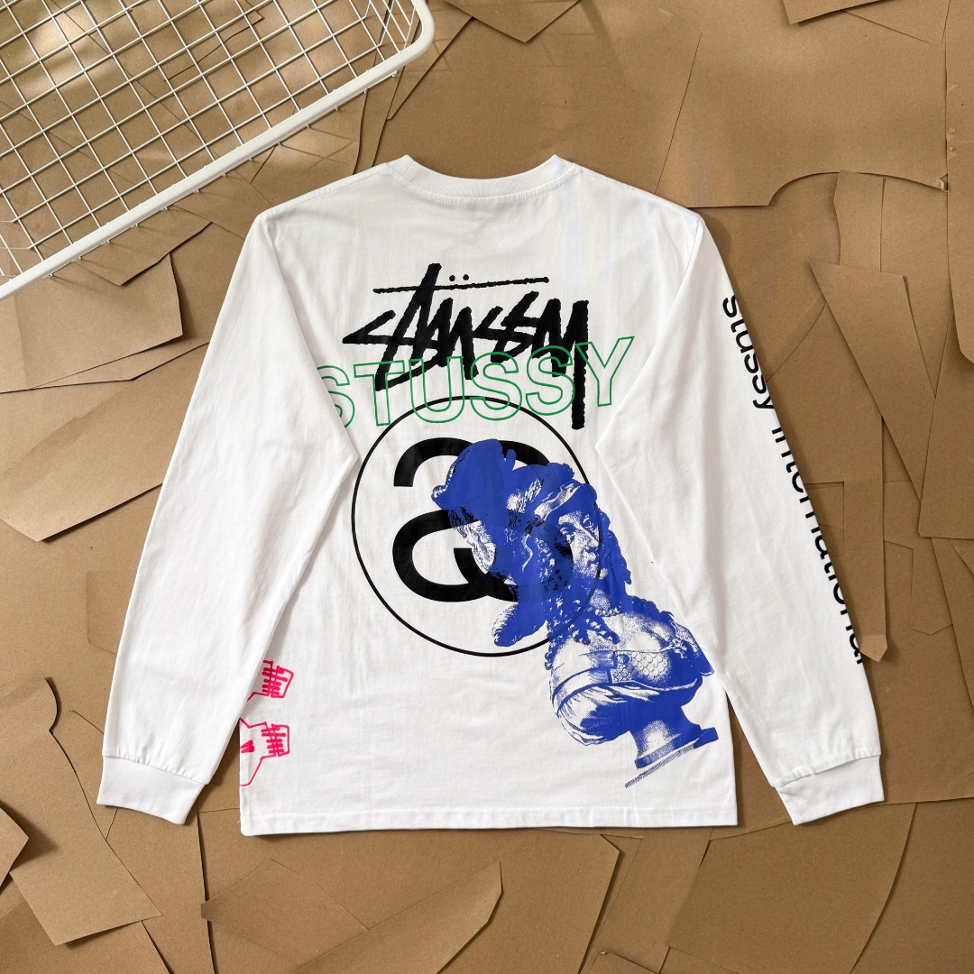 [Stussy] 스투시 테스트 스트라이크 피그먼트 다이드 롱슬리브 티셔츠