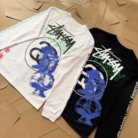 [Stussy] 스투시 테스트 스트라이크 피그먼트 다이드 롱슬리브 티셔츠