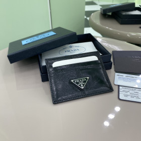 [PRADA] 프라다 레더 카드 홀더 블랙