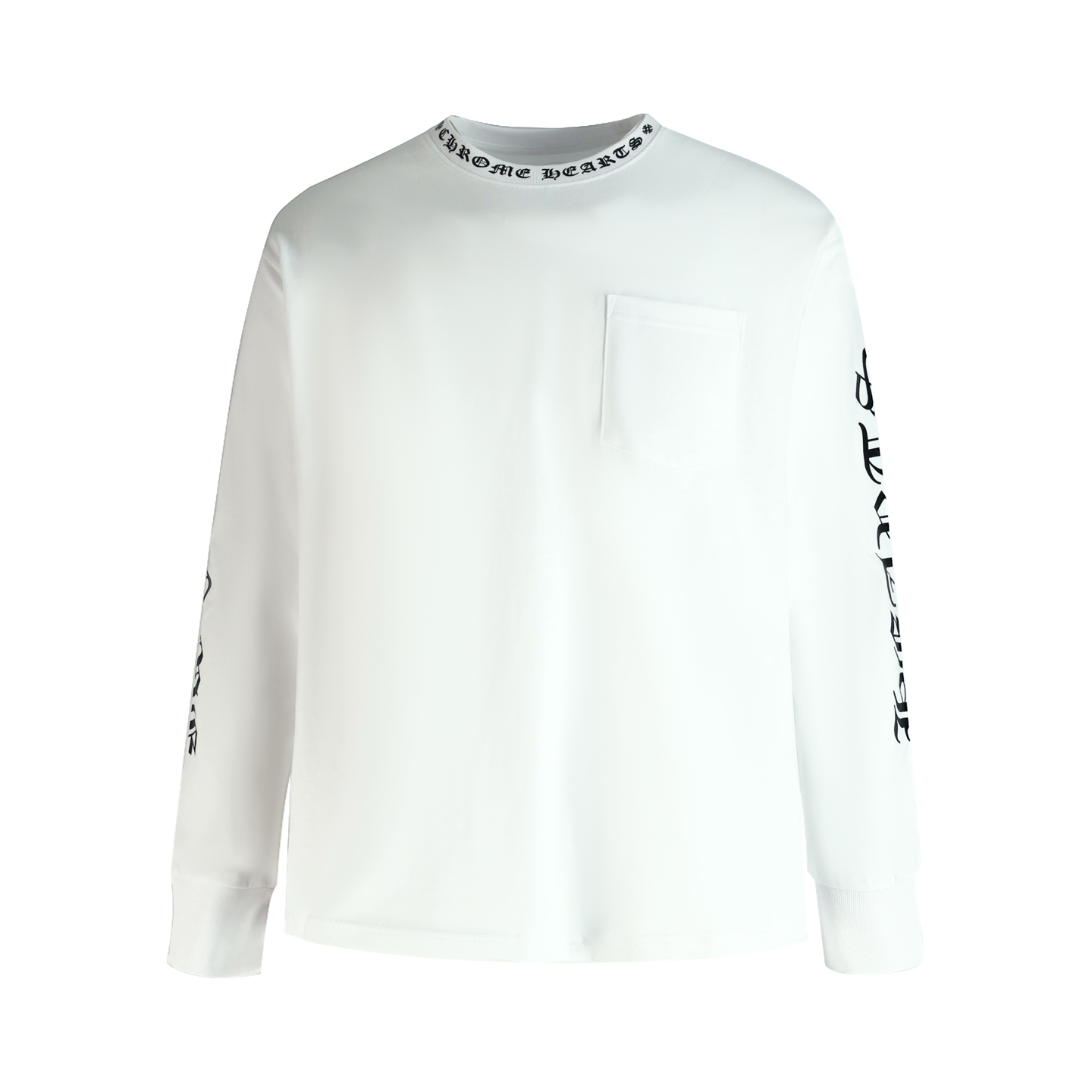 [CHROME HEARTS] 크롬하츠 넥 스크립트 로고 롱슬리브 티셔츠