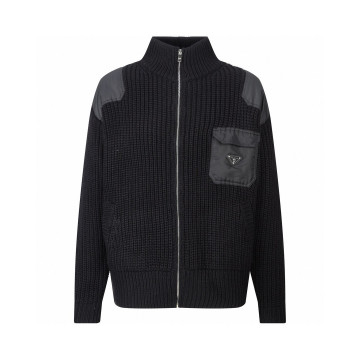 [PRADA] 프라다 울 및 캐시미어 블렌드 집업 가디건