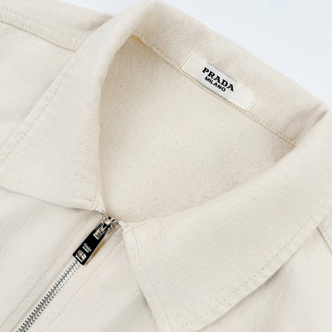 [PRADA] 프라다 불 데님 셔츠 베이지