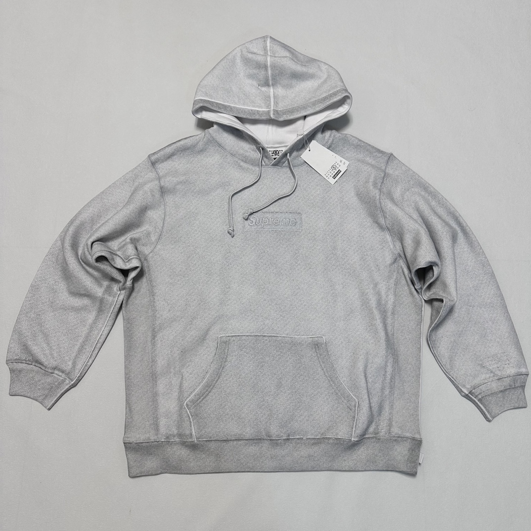 [Supreme] 슈프림 x MM6 메종 마르지엘라 포일 박스로고 후드 스웨트셔츠