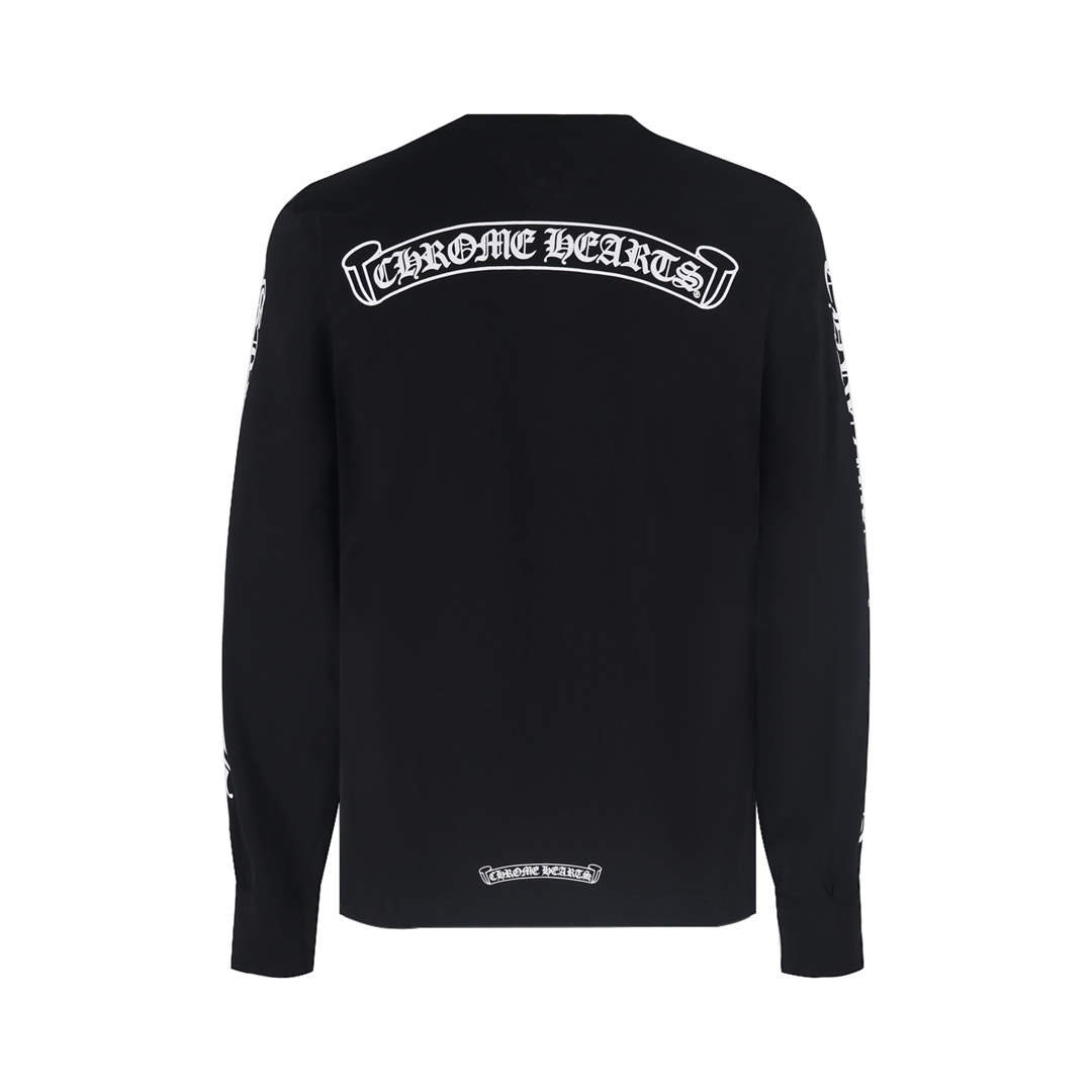 [Chrome Hearts] 크롬하츠 스크롤 퍽 유 로고 롱슬리브 티셔츠