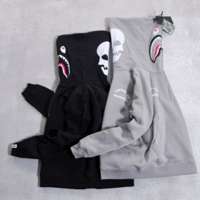 [BAPE] 베이프 x 네이버후드 투 페이스 하프 집 풀오버 후드