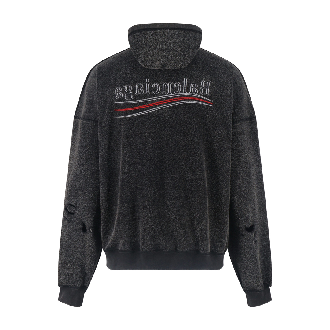 [Balenciaga] 발렌시아가 폴리티컬 캠페인 인사이드-아웃 라지 핏 집업 후디