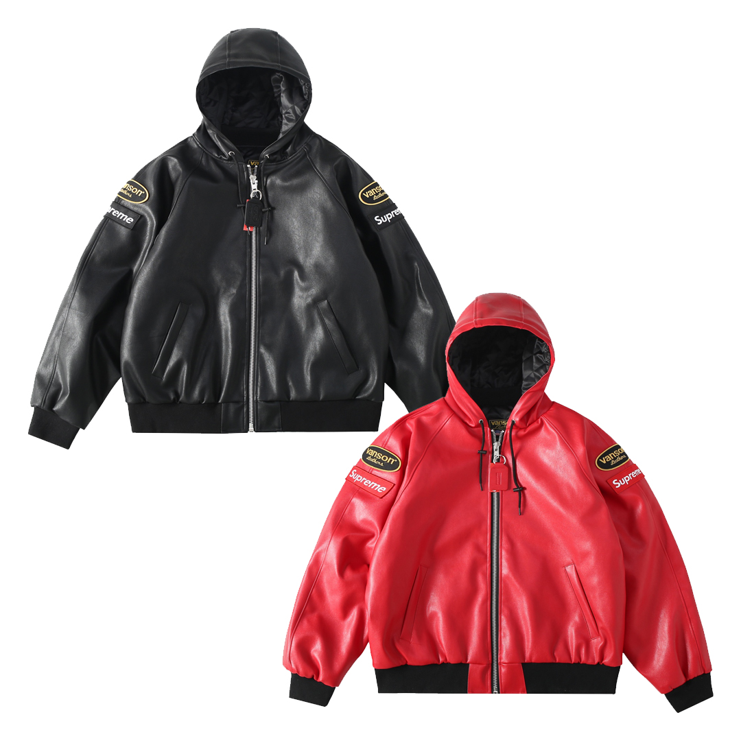 [Supreme] 슈프림 x 밴슨 레더 후드 워크 자켓