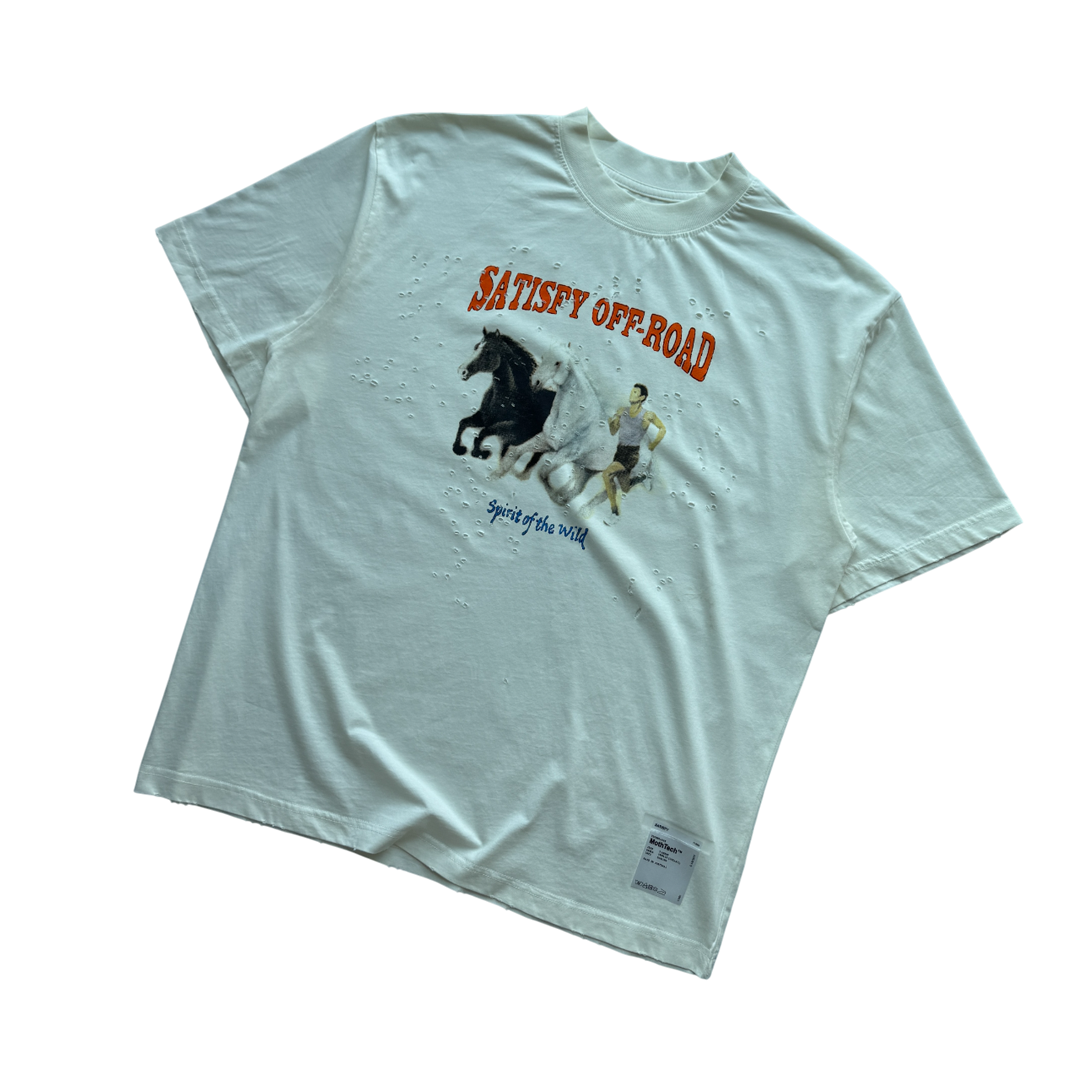 [SATISFY] 새티스파이 모스테크 티셔츠 오프 화이트