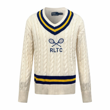 [POLO RALPH LAUREN] 폴로 랄프로렌 엠보로이더리 코튼 블렌드 크리켓 스웨터