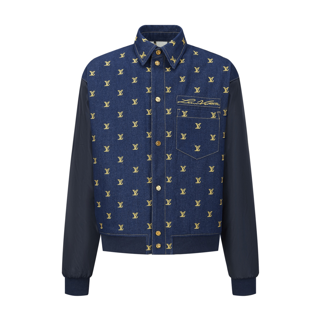 [LOUIS VUITTON] 루이비통 업사이클 데님 바시티 재킷