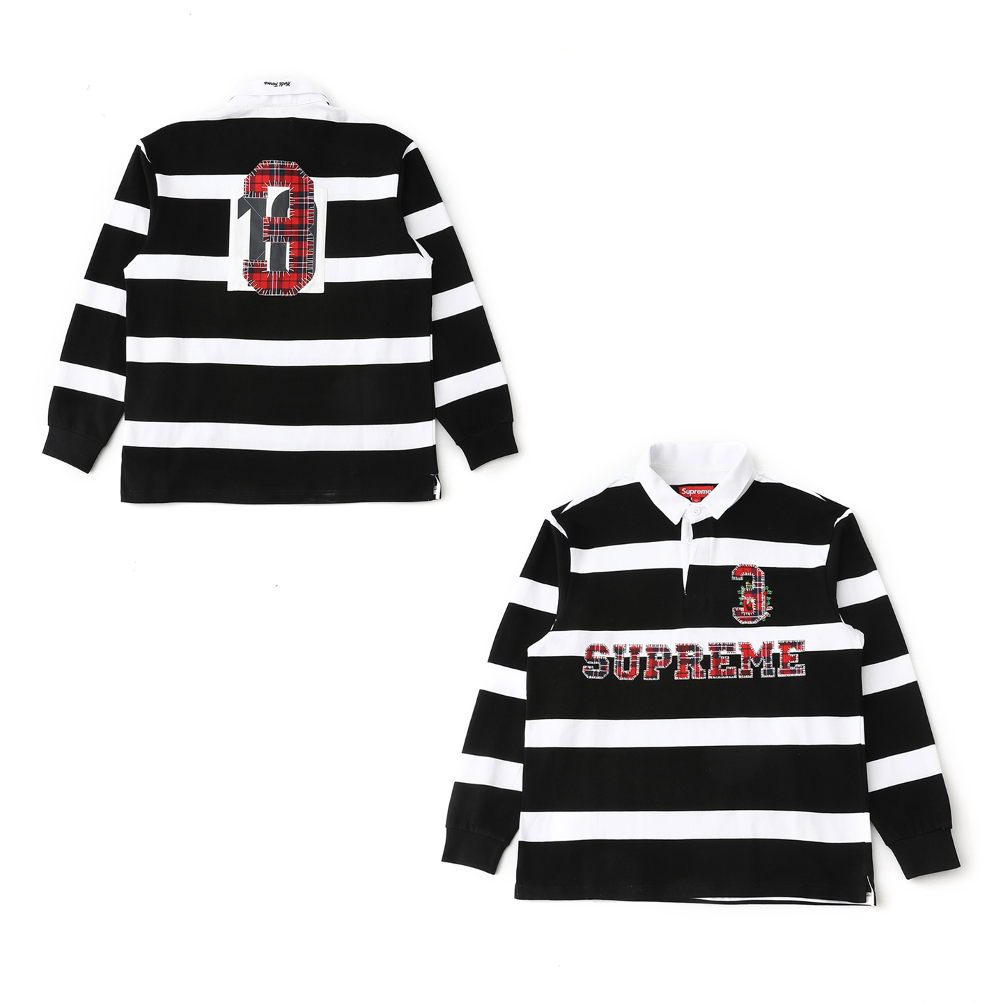 [Supreme] 슈프림 스트라이프 럭비 카라 티셔츠