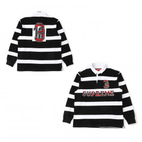 [Supreme] 슈프림 스트라이프 럭비 카라 티셔츠
