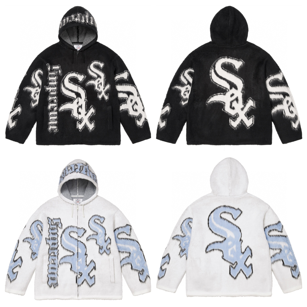 [Supreme] 슈프림 x 시카고 화이트 삭스 집업 후드 스웨터