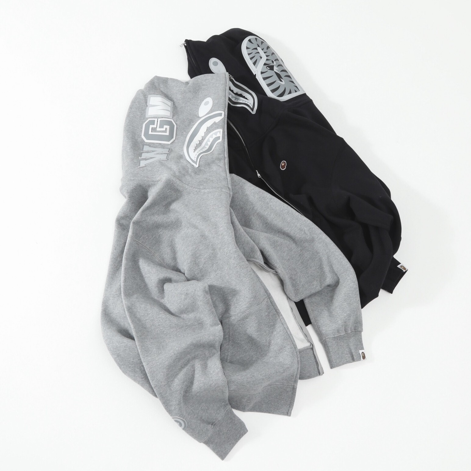 [Bape] 베이프 원 포인트 에이프 헤드 샤크 릴렉스드 핏 풀 집 후드